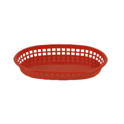 Thunder Group PLBK1034R Fast Food Basket, 10-3/4", oblong, stackable, polypropylene, red