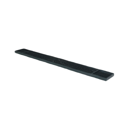 Thunder Group PLBM027BL Bar Mat, 3-1/4" x 27", non-slip, dual receptacle ends, plastic, black