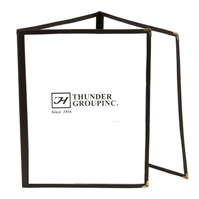 Thunder Group PLMENU-3BL 3-Page MENU COVER, Black