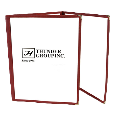 Thunder Group PLMENU-3MA MENU COVER 3-Page Book Fold, Maroon