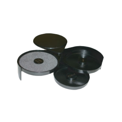 Thunder Group PLSSGR001 Glass Rimmer, 3 swing trays, compact storage, ABS plastic, black