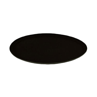Thunder Group PLST2700BL 22" x 27" Oval Tray, Black, NSF