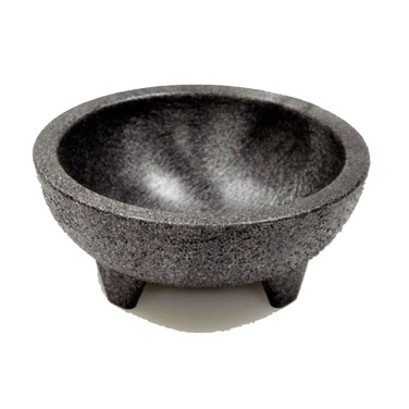 Winco PMSB-4 Molcajete Salsa Bowl, 4 oz., BPA free, polypropylene, black, NSF