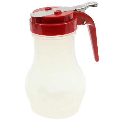 TableCraft Products PP410RE Syrup Dispenser - 10 oz., (Teardrop Design), Red