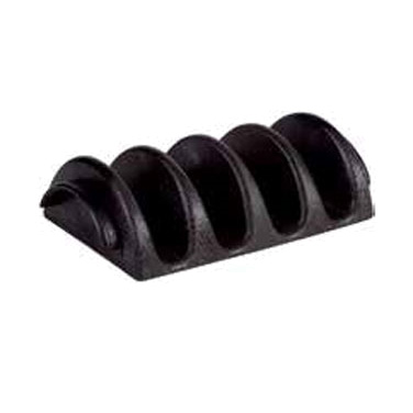 Winco PTS-4 Taco Server, 8"L x 5"W x 2-1/2"D, holds (4) tacos, BPA free, plastic, black, NSF