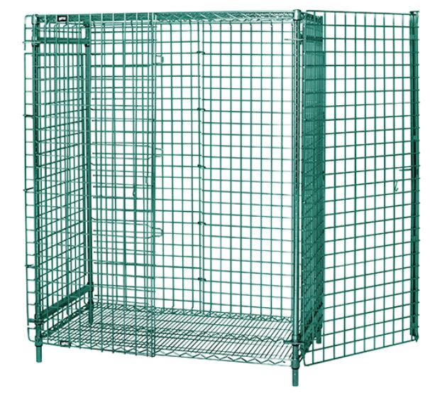 Quantum 2448-63SECP Security Cage Unit Wire Cabinet Green Epoxy