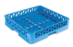Carlisle RB14 OptiClean™ Dishwasher Open/Bowl Rack, full size, inside height of 3.25", open bottom, blue, NSF, Made in USA