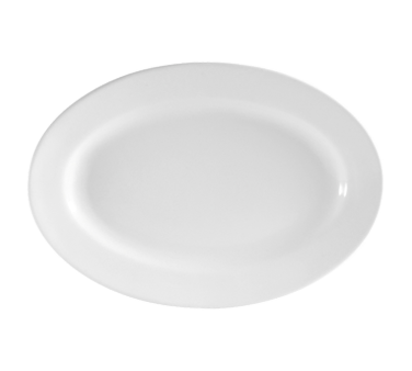 CAC China RCN-51 Clinton Platter, 15"L x 10-1/4"W x 1-1/2"H, oval, rolled edge