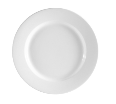 CAC China RCN-5 Clinton Plate, 5-1/2" dia. x 1/4"H, round, rolled edge