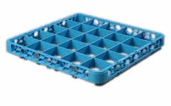 Carlisle RE2514 OptiClean™ Divided Glass Rack Extender (25-Compartments), Blue, NSF