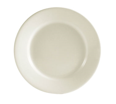 CAC China REC-8 Plate, 9" dia. x 1"H, round, rolled edge