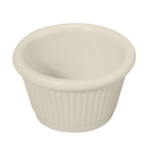 Winco RFM-1B Ramekin, 1-1/2 oz., fluted, melamine, break-resistant, bone, NSF