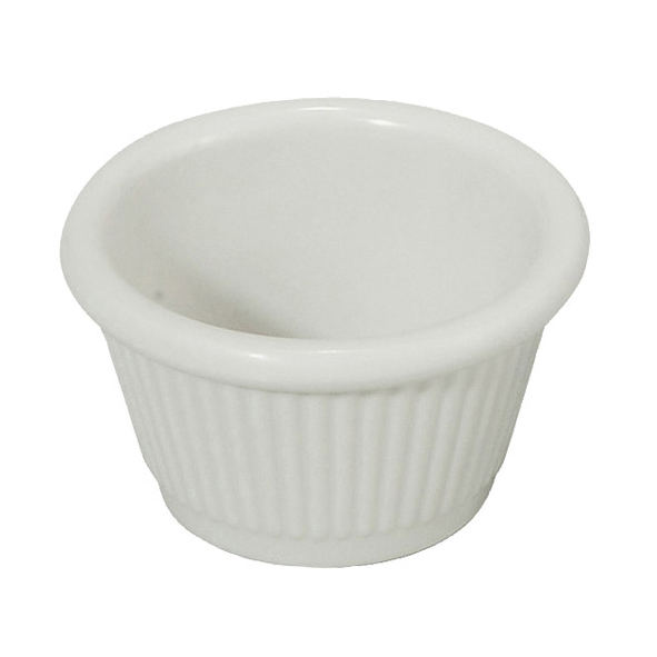 Winco RFM-1W Ramekin, 1-1/2 oz., fluted, melamine, break-resistant, white, NSF