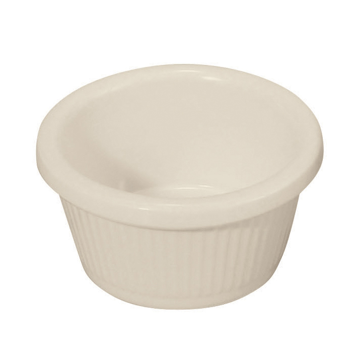 Winco RFM-2B Ramekin, 2 oz., fluted, melamine, break-resistant, bone, NSF