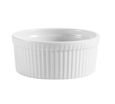 CAC China RKF-8 Ramekin, 8 oz., 4" dia. x 1-1/2"H, round, fluted