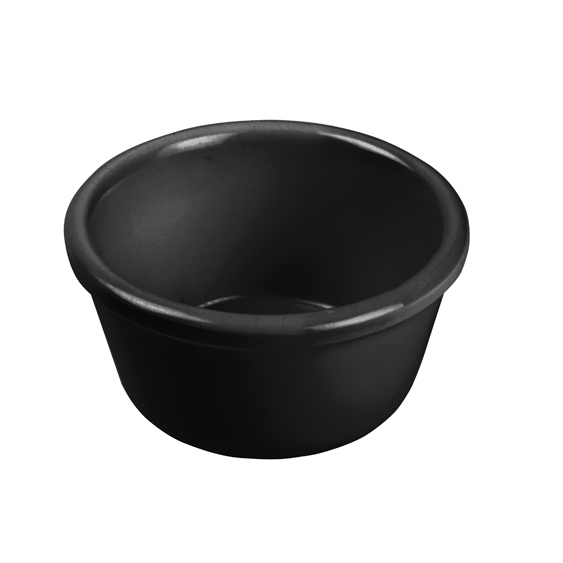 Winco RP-1K Ramekin, 1-1/2 oz., plain, melamine, break-resistant, black, NSF
