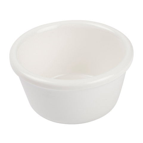 Winco RP-4W Ramekin, 4 oz., plain, melamine, break-resistant, white, NSF