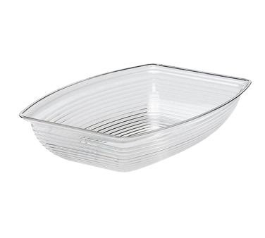 Cambro RSB1419CW135 Camwear Bowl, 12 qt., 14-1/4 x 19-3/8, rectangular, ribbed, polycarbonate, clear, NSF