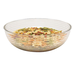 Cambro RSB15CW135 Camwear Bowl, 11.2 qt., 15 dia., round, ribbed, polycarbonate, clear, NSF