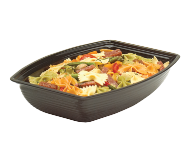 Cambro RSB912CW110 Camwear Bowl, 2.9 qt., 9 x 12-1/8, rectangular, ribbed, polycarbonate, black, NSF