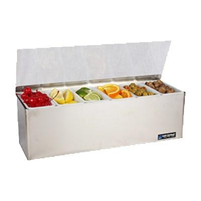San Jamar B6186L EZ-Chill Garnish Center, 18"W X 5-3/8"D X 5-7/8"H, Stainless Steel