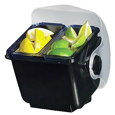 San Jamar BD2003 Mini Dome Condiment Center, Black Polycarbonate Base, NSF