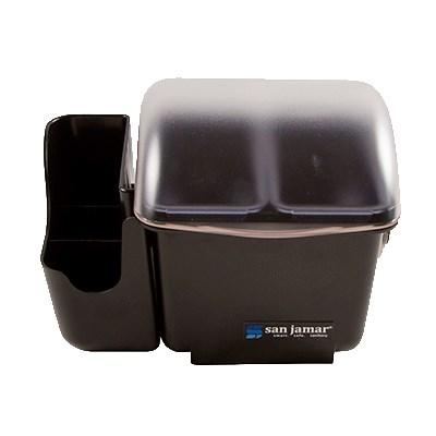 San Jamar BD2004CAL Mini Dome Condiment Center, Black Polycarbonate Base, NSF