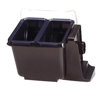 San Jamar BD2004NL Mini Dome Condiment Center, 7-1/2"L X 8-1/4"W X 9-1/2"H, Black Polycarbonate Base, NSF