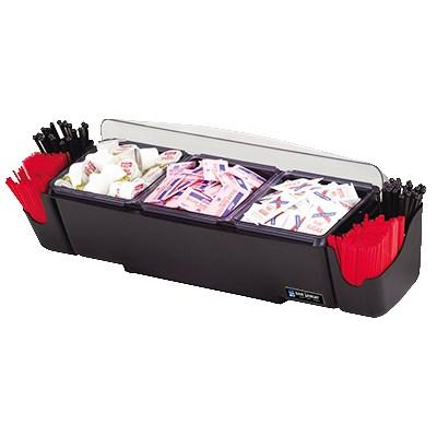 San Jamar BD4003 The Dome Condiment Center, Black Polycarbonate Base, NSF