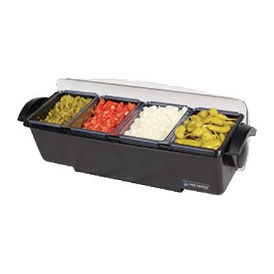 San Jamar BD4004 The Dome Condiment Center, Black Polycarbonate Base, NSF