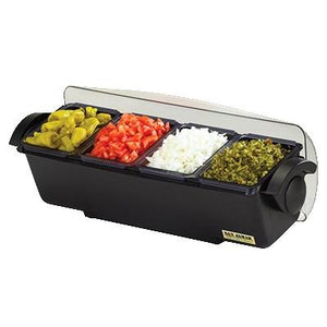 San Jamar BD4014 The Dome Condiment Station, Black Polycarbonate Base, NSF