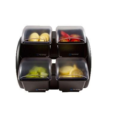 San Jamar BDS2401NL Dome Stacker, (2/2) Mini Dome, (4) 2 Qt. Deep Trays, NSF