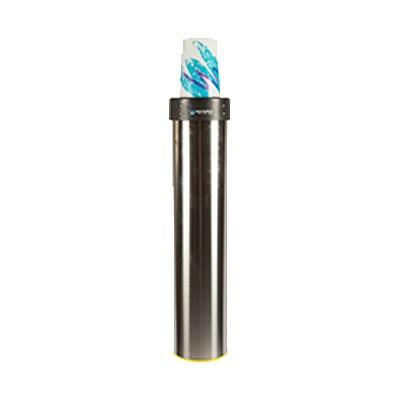 San Jamar C3500EH Stainless Steel Surface Mount Horizontal Plastic Or Paper Cup Dispenser - 32 Oz. To 46 Oz.