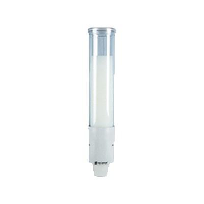 San Jamar C4180TBL Pull-Type Arctic Blue 3 - 5 Oz. Flat / 3 - 4.5 Oz. Water Cup Dispenser With Throat - 16" Long