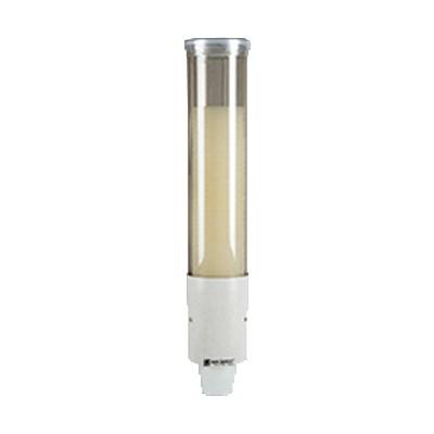 San Jamar C4180TBR Pull-Type Bronze 3 - 5 Oz. Flat / 3 - 4.5 Oz. Water Cup Dispenser With Throat - 16" Long