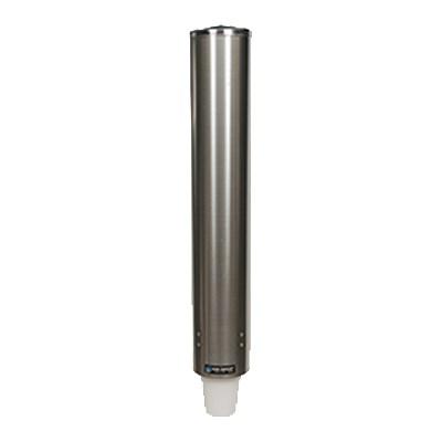 San Jamar C4400PF Pull-Type Stainless Steel 12 - 24 Oz. Foam Cup Dispenser, 23 1/2" Long