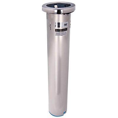San Jamar C6400C In-Counter Cup Dispenser, 23-1/2"L Tube, 26-Gauge Stainless Steel, NSF
