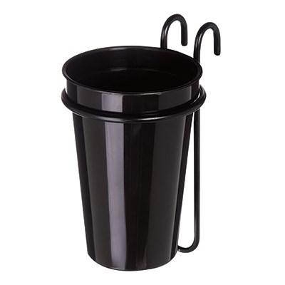 San Jamar C8500S Wireworks Straw Organizer Kit, Epoxy-Coated Steel, Black