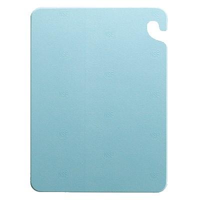 San Jamar CB121812BL Cut-N-Carry Cutting Board With Hook, 12" X 18" X 1/2", Blue, NSF