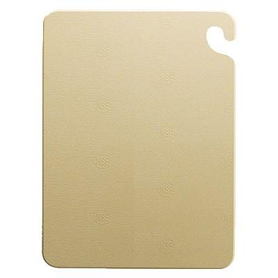 San Jamar CB121812BR Cut-N-Carry Cutting Board With Hook, 12" X 18" X 1/2", Brown, NSF