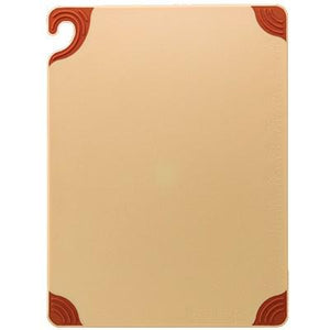 San Jamar CBG182412BR Saf-T-Grip Cutting Board, 18" X 24" X 1/2", Brown, NSF