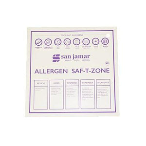 San Jamar CBMASZ1212 Allergen Saf-T-Zone Mat, 12" X 12", NSF