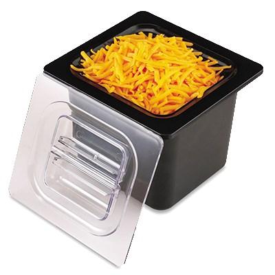 San Jamar CI7001BK Chill-It Food Pan, 1/6 Size, 6" Deep, ABS Plastic, Black, NSF