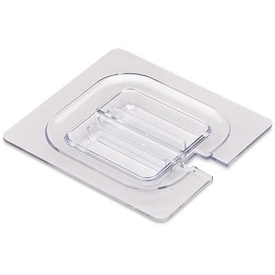 San Jamar CI7111NL Chill-It Food Pan Lid, 1/6 Size, Notched, Clear, NSF