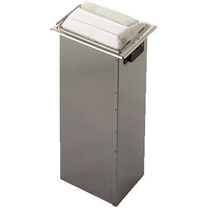 San Jamar H2001CLSS12 In-Counter Napkin Dispensers, Clear/ Satin Stainless Steel Finish