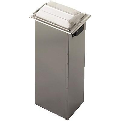 San Jamar H2001CLSS In-Counter Napkin Dispensers, Clear/Satin Stainless Finish