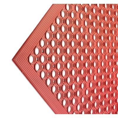 San Jamar KM1200B Kitchen Mat, 36" X 60", 1/2" Thick, Red