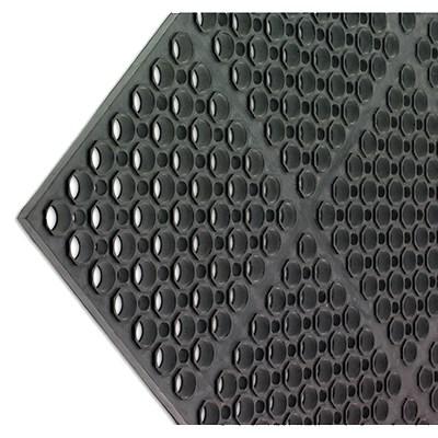 San Jamar KM2100 Kitchen Mat, 36" X 60", 3/4" Thick, Rubber, Black