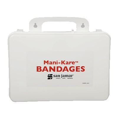 San Jamar MK0909 Mani-Kare Bandages Kit, With Storage Box, Blue