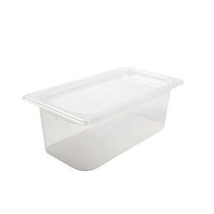 San Jamar MP13 Mod Pan, 1/3 Food Pan With Lid, 4 Quart, 5-1/2" Deep, BPA Free, NSF